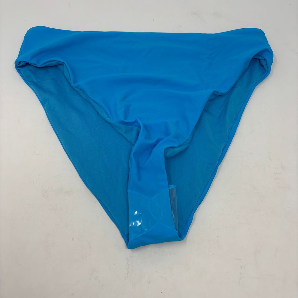 Asos Design Bikini Bottom Women's 10 Blue Mix and Match High Leg High Waist Swim